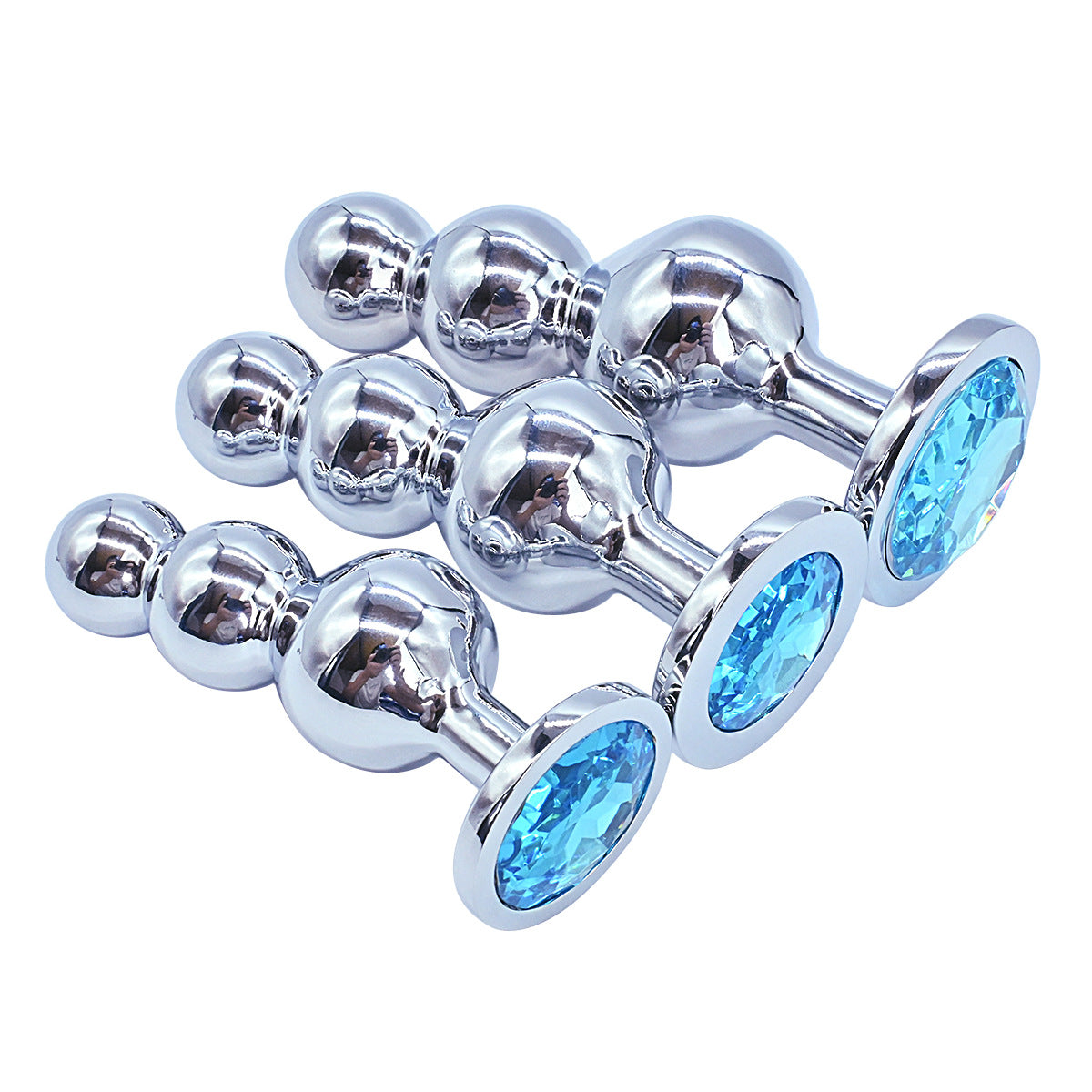 Plug Anal Metálico com Pedra Azul — vista adicional 5