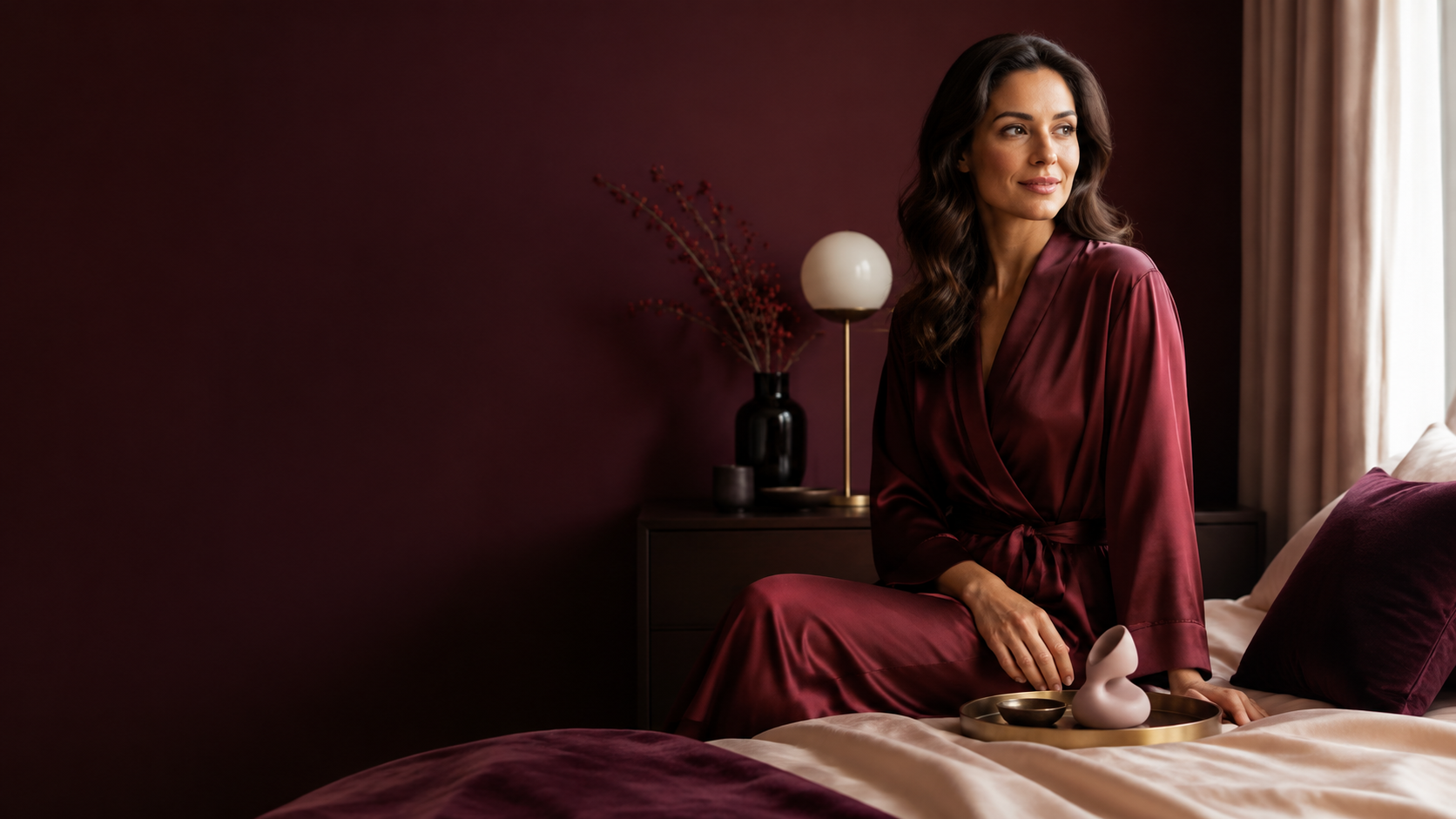 Mulher adulta num ambiente elegante da EuVibe Intimates
